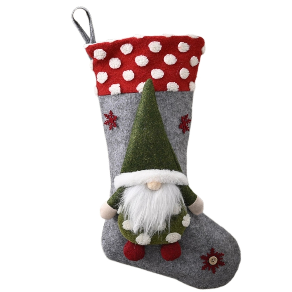 Gnome Christmas Hanging 3D Stockings Home Decor Holiday Decoration Colorful